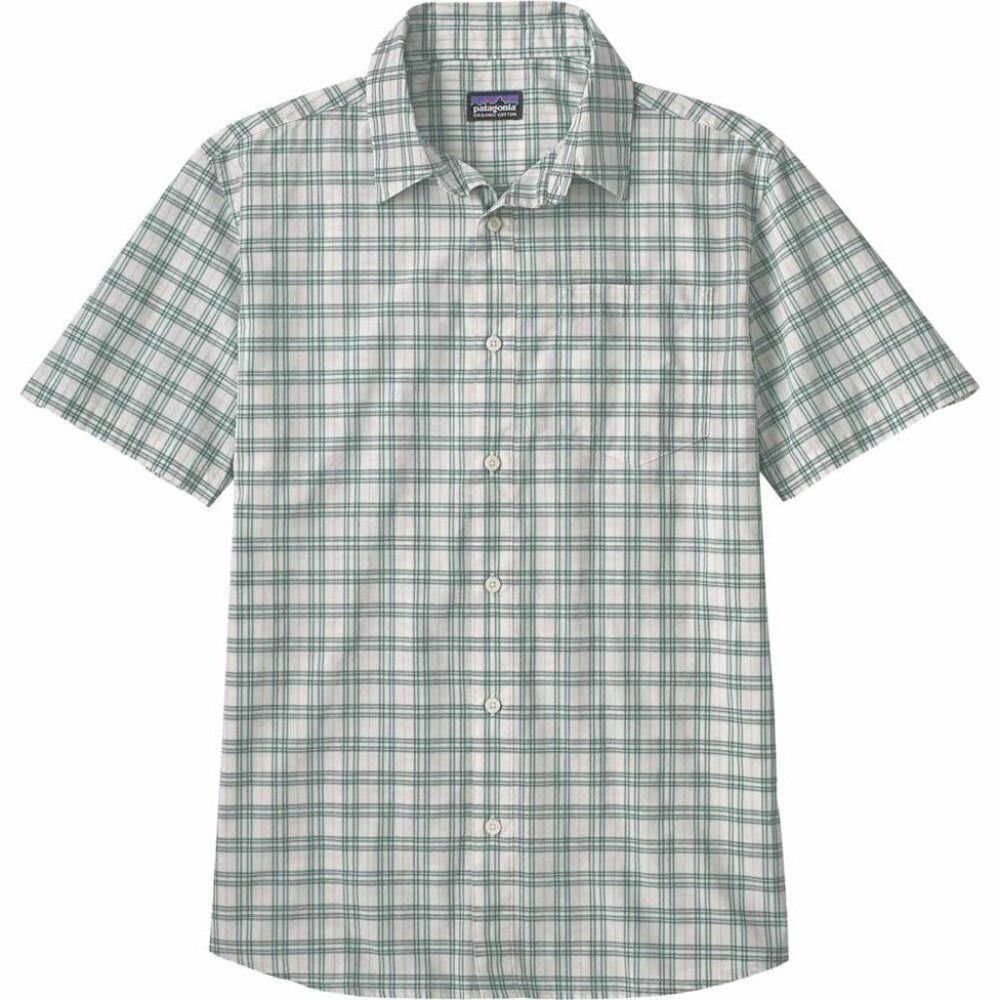 NWT Patagonia Fezzman short sleeve button shirt updrift beryl green Small